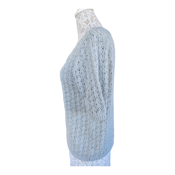 NEW SWTR Macrame Short Sleeve Crew 901 | MIST M - Picture 3 of 8